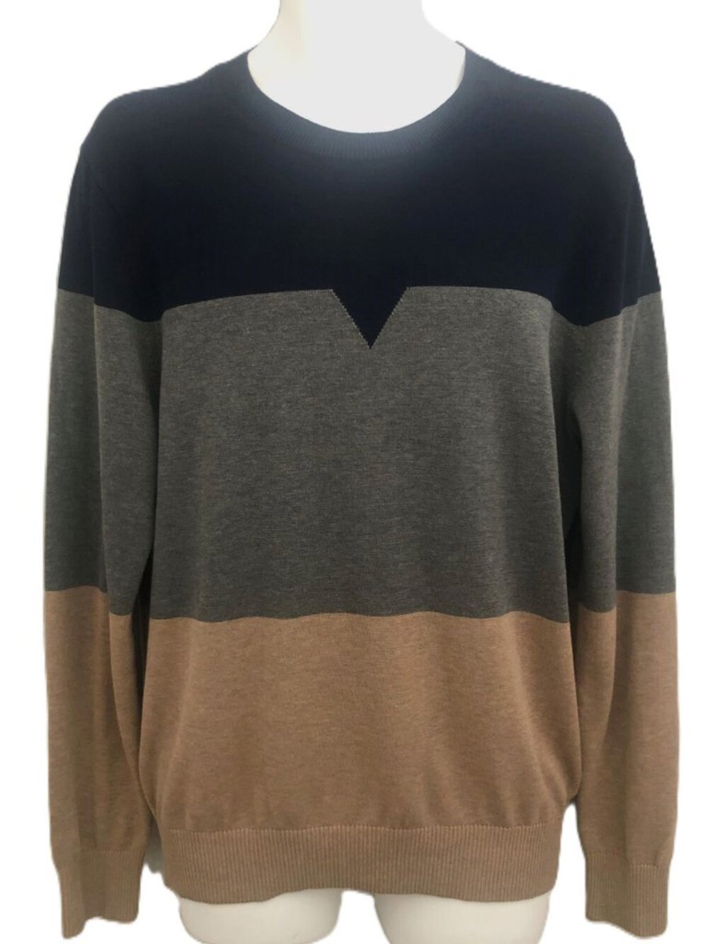 Club Monaco Colorblock Cotton Sweater Pullover Men's Large
